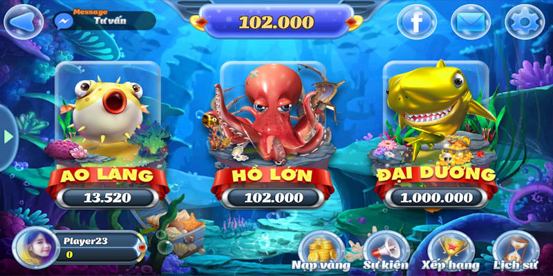 Điểm mặt các chế độ chơi hấp dẫn có tại game bắn cá